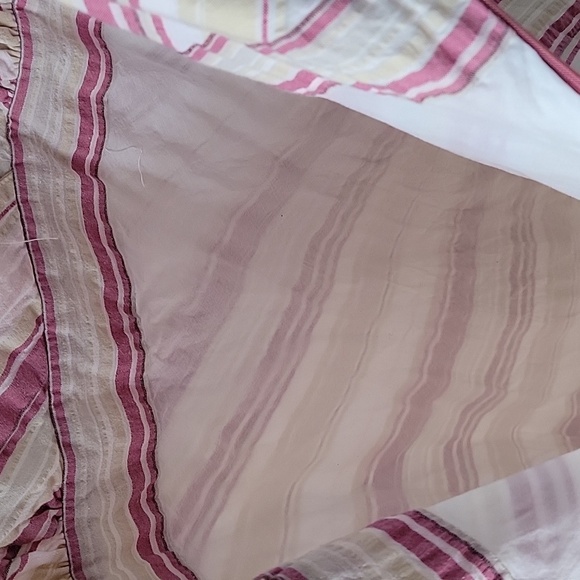 Tommy Hilfiger Spaghetti Straps Striped Pink and White Women's Midi Cotton Dress - Picture 8 of 12